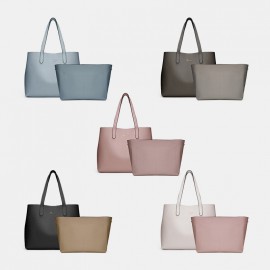 Women 2 PCS Large Capacity Multi-pocket Removable Key Multifunctional Handbag Tote