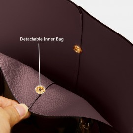 Women 2 PCS Multi-pocket Large Capacity Removable Key Multifunctional Handbag Tote