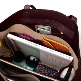 Women 2 PCS Multi-pocket Large Capacity Removable Key Multifunctional Handbag Tote