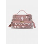 Women 2 Pcs Handbag Set Laser Sweet Lady like Transparent Crossbody Bag Suit