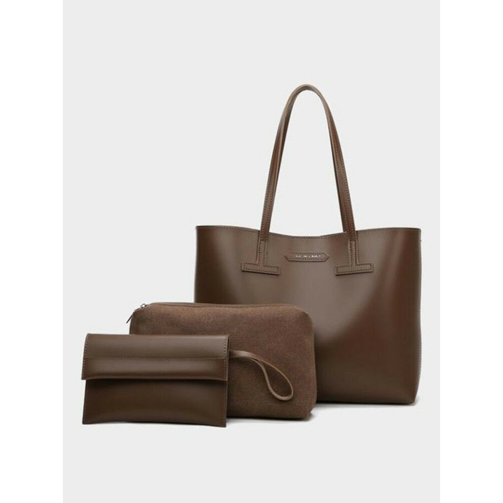 Women 3 PCS Large Capacity Handbag Shoulder Bag Tote