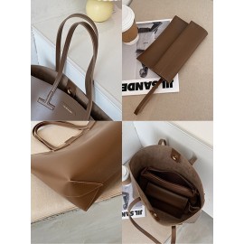 Women 3 PCS Large Capacity Handbag Shoulder Bag Tote