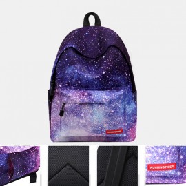 Women 3Pcs Galaxy Printed School Backpack Meal Bag Pencil Case