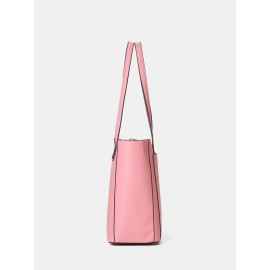 Women 3Pcs Multi-pocket Large Capacity 13.3 Inch Laptop Key Solid Tote Shoulder Bag with Purse Organizer Insert