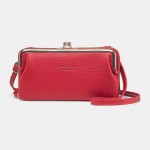 Women 6 Card Slots 6.5inch Phone Bag Solid Crossbody Bag