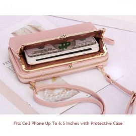 Women 6 Card Slots 6.5inch Phone Bag Solid Crossbody Bag