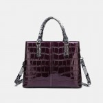 Women Alligator Snake-Skin Large Capacity Handbag Crossbody Bag Satchel Bag