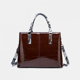 Women Alligator Snake-Skin Large Capacity Handbag Crossbody Bag Satchel Bag