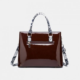 Women Alligator Snake-Skin Large Capacity Handbag Crossbody Bag Satchel Bag
