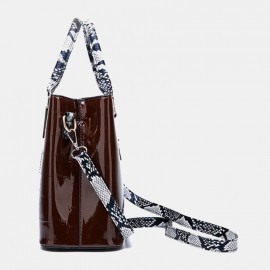 Women Alligator Snake-Skin Large Capacity Handbag Crossbody Bag Satchel Bag
