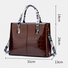 Women Alligator Snake-Skin Large Capacity Handbag Crossbody Bag Satchel Bag