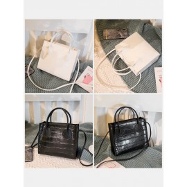 Women Alligator Square Bag Satchel Bag Crossbody Bag Handbag