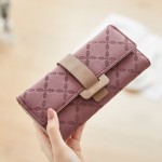 Women Argyle Plants Multi-card Slots Phone Bag Money Clips Wallet