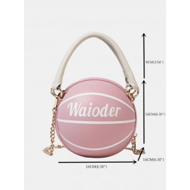 Women Basketball Football Chains Casual Handbag Crossbody Bag