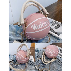Women Basketball Football Chains Casual Handbag Crossbody Bag