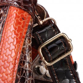 Women Bohemian Genuine Leather Floral Handbags Large Capacity Vintage Crossbody Bags