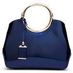 Women Bright PU Leather Elegant Red Handbag Shoulder Bag