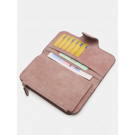 Women Butterfly Four Fold Wallet Purse 14 Card Slot 5.5 Inch Phone Bag