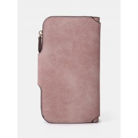 Women Butterfly Four Fold Wallet Purse 14 Card Slot 5.5 Inch Phone Bag
