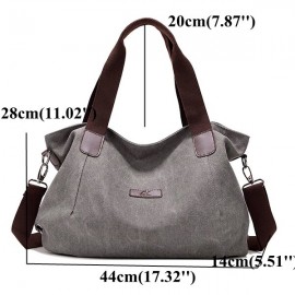 Women Canvas Large Capacity Shoulder Bags Handbags Casual Crossbody Bags