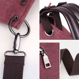 Women Canvas Solid Large Capacity Handbag Crossbody Bag