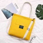 Women Canvas Solid Large Capacity Tote Handbag Shoulder Bag