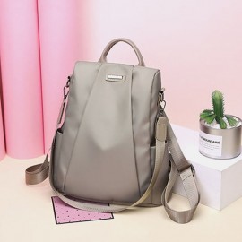 Women Casual Anti-theft Shoulder Bag Solid Backpack
