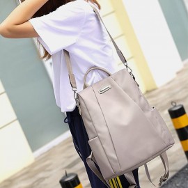 Women Casual Anti-theft Shoulder Bag Solid Backpack