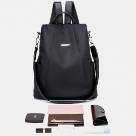 Women Casual Anti-theft Shoulder Bag Solid Backpack