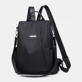 Women Casual Anti-theft Shoulder Bag Solid Backpack