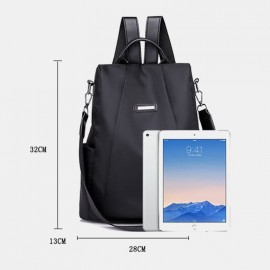 Women Casual Anti-theft Shoulder Bag Solid Backpack