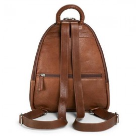 Women Casual PU Faux Leather Zipper Multi-carry Backpack