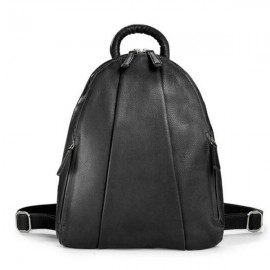 Women Casual PU Faux Leather Zipper Multi-carry Backpack