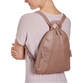 Women Casual PU Faux Leather Zipper Multi-carry Backpack