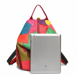 Women Casual Patchwork Genuine Leather Large Capacity Shoulder Bags Crossbody Bags