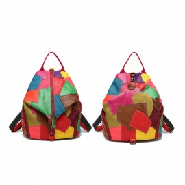 Women Casual Patchwork Genuine Leather Large Capacity Shoulder Bags Crossbody Bags