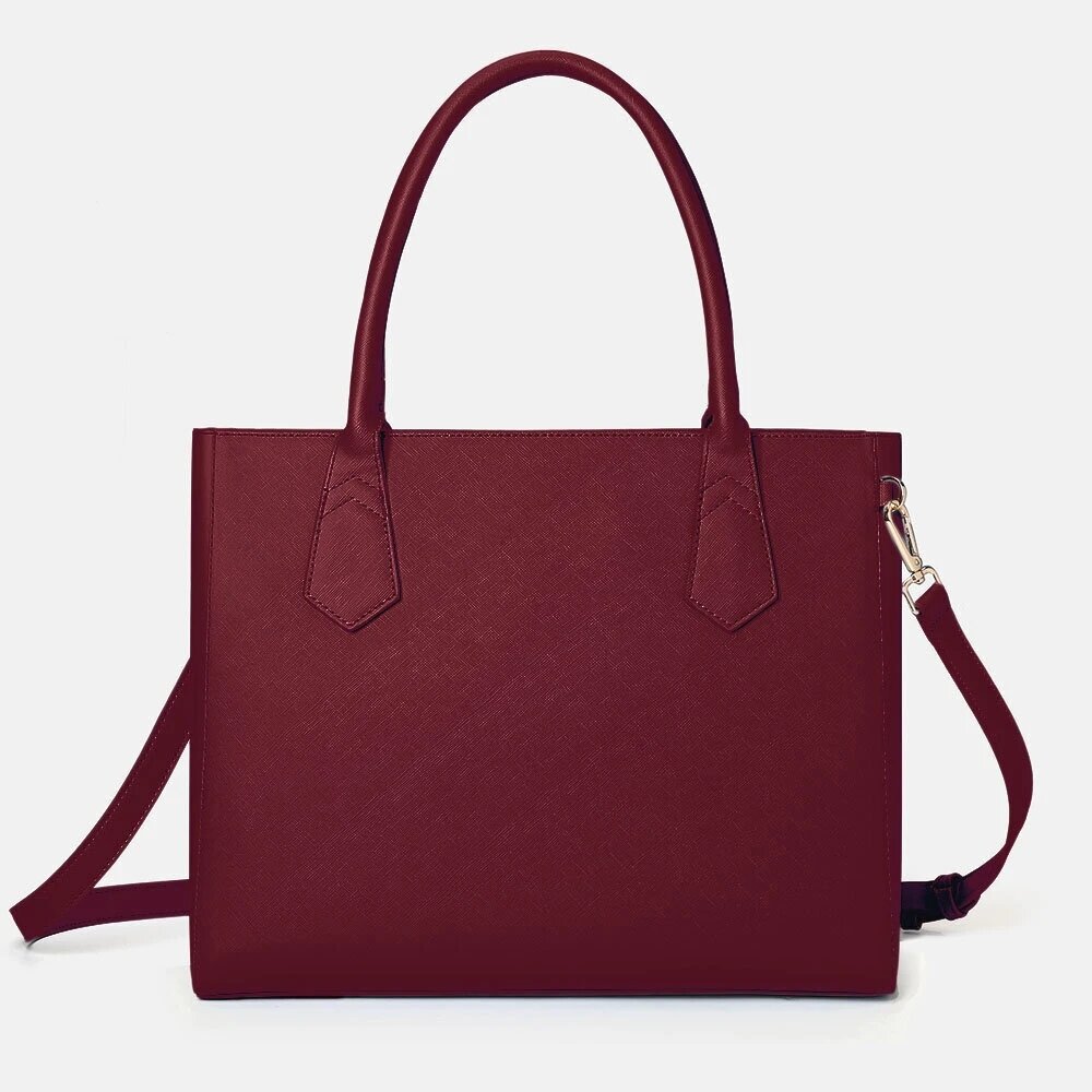 Women Casual Shopping Multifunction Handbag Solid Shoulder Bag