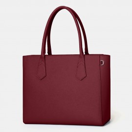 Women Casual Shopping Multifunction Handbag Solid Shoulder Bag