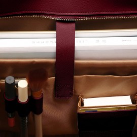 Women Casual Shopping Multifunction Handbag Solid Shoulder Bag