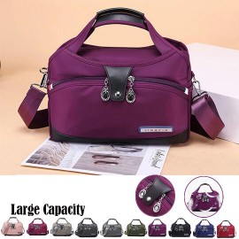 Women Casual Solid Color Shoulder Bag Large Capacity Ofxord Messenger Bag