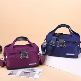 Women Casual Solid Color Shoulder Bag Large Capacity Ofxord Messenger Bag