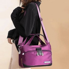 Women Casual Solid Color Shoulder Bag Large Capacity Ofxord Messenger Bag