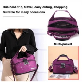 Women Casual Solid Color Shoulder Bag Large Capacity Ofxord Messenger Bag