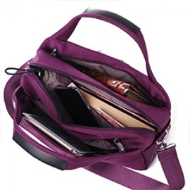 Women Casual Solid Color Shoulder Bag Large Capacity Ofxord Messenger Bag