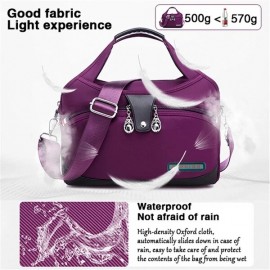 Women Casual Solid Color Shoulder Bag Large Capacity Ofxord Messenger Bag