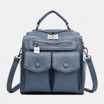 Women Casual Solid Crossbody Bag Backpack