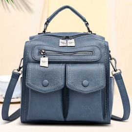 Women Casual Solid Crossbody Bag Backpack