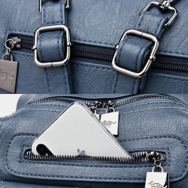Women Casual Solid Crossbody Bag Backpack