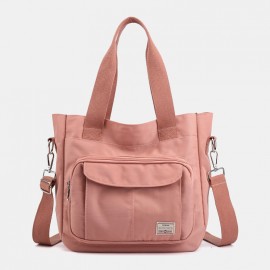 Women Casual Tote Solid Large Capacity Handbag Crossbody Bag
