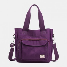 Women Casual Tote Solid Large Capacity Handbag Crossbody Bag